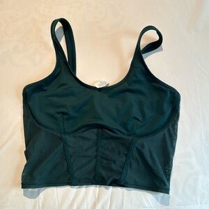 ALO air mesh bra navy green